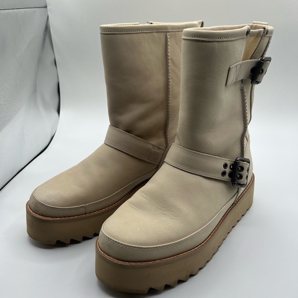 UGG Cream Platform Boots - Size 10 - EXCELLENT CONDITION - Picture 1 of 5